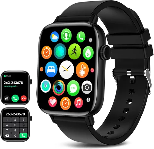 Miniatura 8 de PJYUBVOR Reloj Inteligente para Hombres y Mujeres (Contestar/Hacer Llamadas), Rastreador de Fitness de 2.0" con Más de 100 Modos Deportivos, Monitor