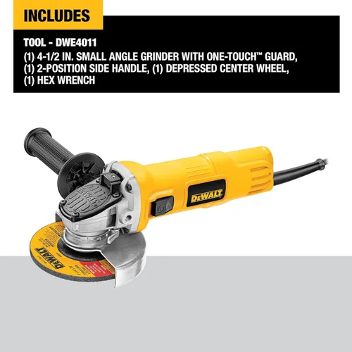 Miniatura 2 de Moledora angular pequeña DEWALT DWE4011 con protección One-Touch de 4-1/2 pulgadas
