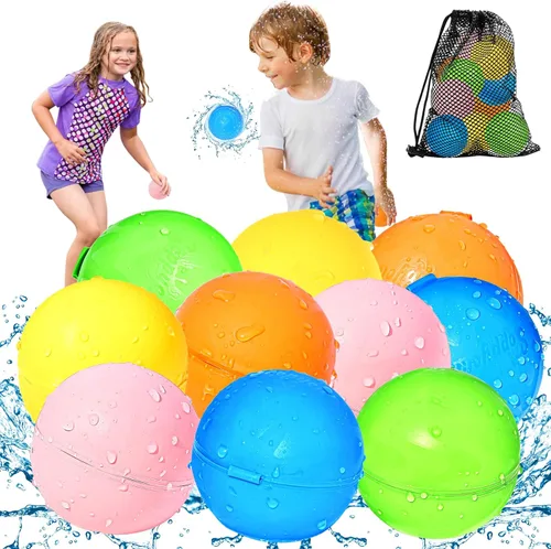 Miniatura 14 de SOPPYCID - Globos de agua reutilizables, sin látex, bomba de agua para piscina, sin atar, fácil llenado rápido, bolas de agua magnéticas