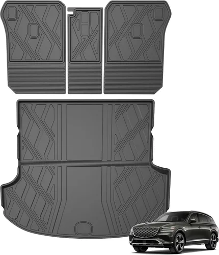 Miniatura 13 de Tapete de carga compatible con Kia Sorento 2021-2025 2026 Tapete de maletero con tapete para respaldo de asiento, TPE para todo tipo de clima