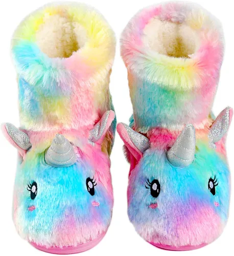 Miniatura 2 de Pantuflas antideslizantes para casa, para interiores y exteriores, para invierno, acogedoras, cálidas, para niños y niñas