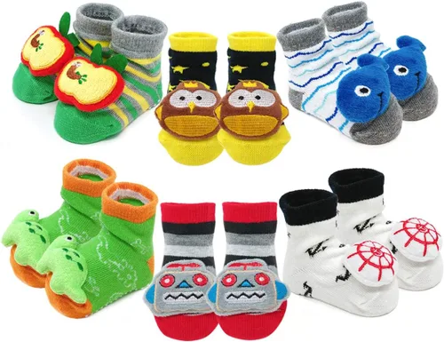 Miniatura 11 de Bowbear Adorables calcetines antideslizantes para bebé, 6 pares