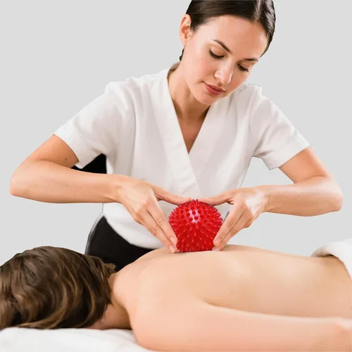 Miniatura 3 de Bolas de masaje con puntas, 3 unidades (firmes, medianas y suaves) bola masajeadora muscular para pies, espalda, cuello, músculos, rodillo 3Color