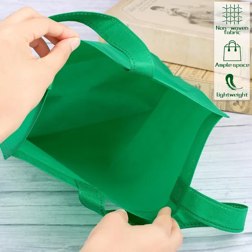 Miniatura 5 de Aneco 24 Pack Party Non-Woven Gift Bags Reusable Tote Bags in Bulk Rainbow Goody Bag with Handles for Birthday Party Supplies