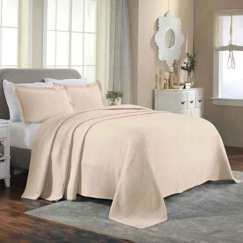 Miniatura 17 de Superior Juego de colcha de algodón de 2 piezas, diseño de círculos celtas, decoración de cama para el hogar, 1 funda de almohada, manta