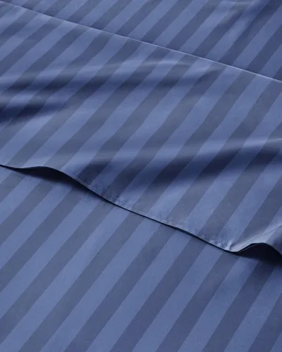 Miniatura 20 de Sábanas con patrón de puntos azules, 1 sábana encimera, 1 sábana bajera y 1 funda de almohada con bolsillos profundos, ropa de cama con estampado