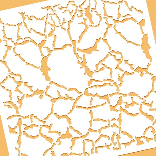 Miniatura 4 de BENECREAT Plantillas de dibujo de grietas, plantillas de pintura de textura irregular de grietas de 12 x 12 pulgadas para hacer tarjetas de álbumes