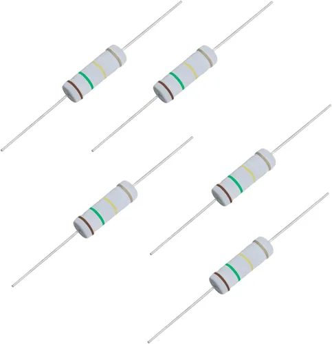 Miniatura 12 de Resistencia de película de óxido metálico de 1K Ohm, ± 5% de tolerancia de alta precisión de 5 vatios para circuito electrónico, resistencia