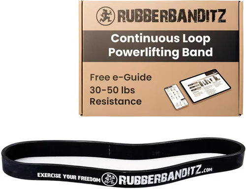 Miniatura 10 de Rubberbanditz Banda de levantamiento de pesas de bucle continuo de 12 pulgadas, 5-150 libras