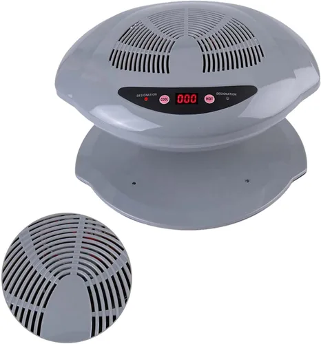 Miniatura 2 de Secador de esmalte de uñas profesional, 400 W, secadora de aire de doble temperatura para manos y pies, gris, 110 V