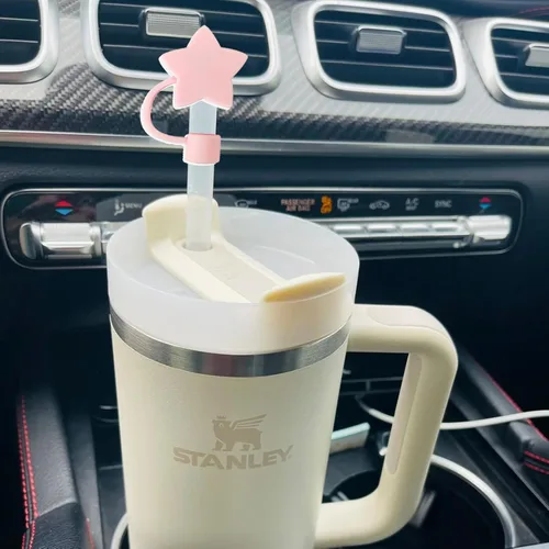 Miniatura 5 de 2 fundas de popote compatibles con vasos Stanley de 40/30 onzas, protectores reutilizables de silicona para popotes de 0.4 pulgadas/0.394 in