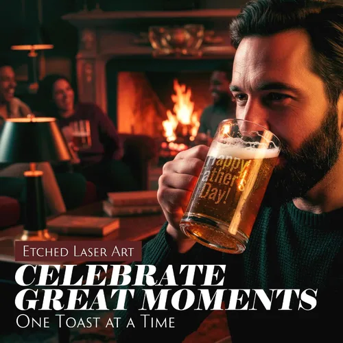 Miniatura 7 de Etched Laser Art Taza de cerveza grabada personalizada de 25 onzas, cristalería transparente apta para lavavajillas, personalizada para cualquier
