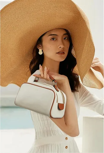 Miniatura 7 de Telena Neceser de viaje para maquillaje y aseo para mujer; bolsas de cosméticos impermeables de PU de cuero vegano; organizador de aseo portátil