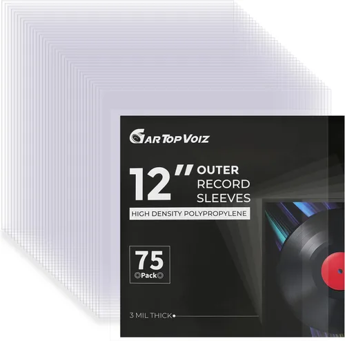 Miniatura 8 de Fundas exteriores de vinilo, juego de 50 fundas de vinilo de plástico para álbumes que protegen 12 pulgadas de LP, 3 mil de grosor transparente