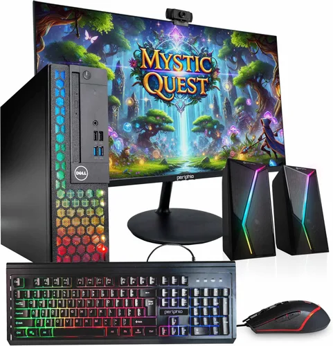 Dell Optiplex 3060 (RGB) Computadora de escritorio | Hexa Core Intel i5 (3.2) | 16GB DDR4 de RAM | 1TB SSD | Pantalla LCD de 24" | Windows 11