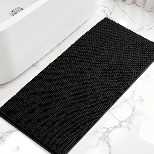 Miniatura 44 de Subrtex - Alfombras de baño de chenilla, tapete de baño de felpa corta y suave, tapete de ducha absorbente de agua, tapete de baño para la ducha