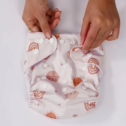 Miniatura 6 de CoolaPeach Juego de 12 pañales de tela ajustables reutilizables para recién nacidos a 0-3 años, tamaño único, fundas de pañales de bolsillo lavables