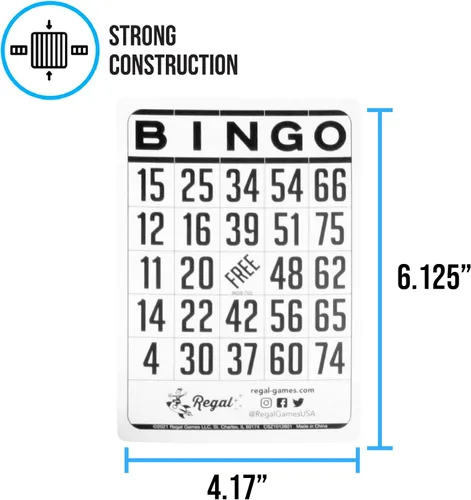 Miniatura 3 de Regal Bingo - Hojas de bingo clásicas de solo 6 x 4 pulgadas, hojas de bingo blancas reutilizables para noches de juegos familiares, fiestas
