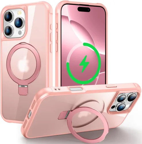 Miniatura 31 de CHAOFEnG Funda magnética compatible con iPhone 11 con soporte, prueba de caídas de grado militar, compatible con imán, anillo translúcido, parte