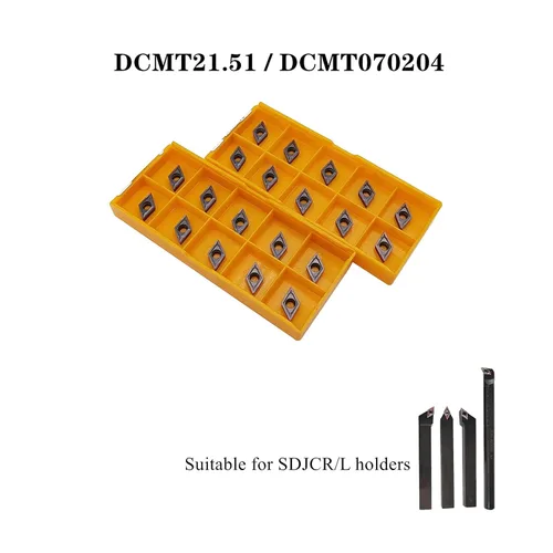 Miniatura 6 de Inserto de torneado indexable DCMT21.51 DCMT070204 Soporte de herramienta de torneado externo 1/3", 3/8", 1/2", 5/8" SDJCR07 Herramientas de corte
