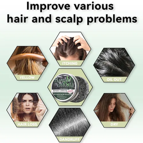 Miniatura 4 de 2 unidades de barra de champú de carbón de bambú para cabello gris, jabón negro para cabello gris, barra de champú y acondicionador natural