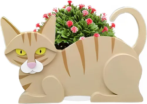 Miniatura 39 de Macetero de flores para perros, regalos para mujeres, bonitas macetas de PVC para perros, macetas para interiores y exteriores, maceta de jardín