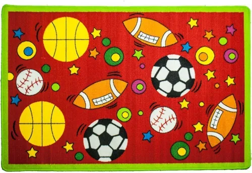 Miniatura 3 de Abc Shapes tapete para niño con diseño de letras para aprendizaje del alfabeto, Sintético, Rojo (Sport Red)