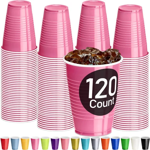 Miniatura 13 de DecorRack - Vasos desechables y reutilizables de 12 onzas para fiestas de cumpleaños, despedidas de soltera, campamentos, eventos en interiores y al