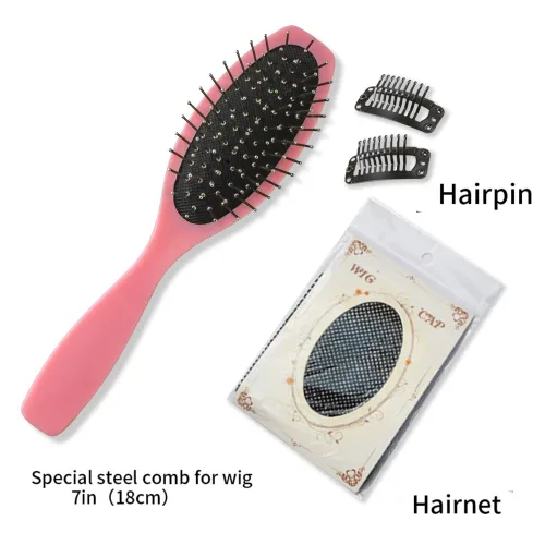 Miniatura 6 de Peluca larga negra con flequillo, peluca de cabello natural para mujer, peluca de cosplay (negro, 25 pulgadas)