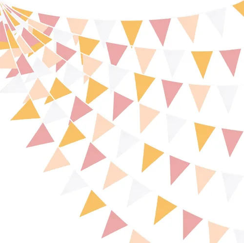 Miniatura 8 de Bandera triangular de tela de algodón para decoración de otoño, boda, cumpleaños, día de Acción de Gracias, hogar, guardería, jardín al aire libre