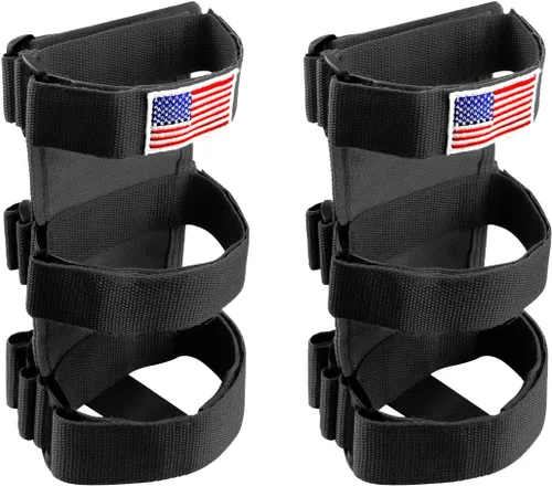 Miniatura 10 de Soporte para extintor de barra enrollable Ohleats, correa ajustable para extintor de incendios con patrón de bandera americana, accesorios