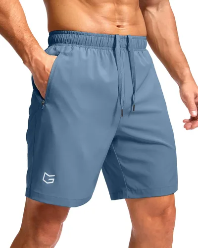 Miniatura 8 de G Gradual Pantalones cortos deportivos para correr para hombre con bolsillos con cremallera, de secado rápido, de 7 pulgadas, 5 pulgadas, 9