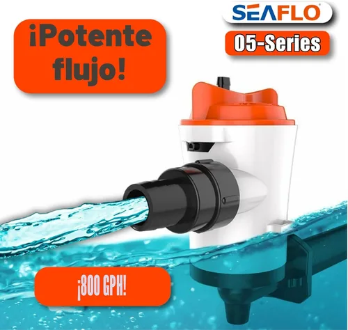 Miniatura 3 de Seaflo Livewell tanque de carnada viva sumergible con bomba de sentina para bote, 12 V, 800 gph