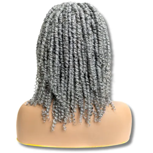 Miniatura 23 de PIB Peluca de encaje completo individual de 12 pulgadas, diseño de Passion Twist con raya cuadrada, pelucas trenzadas sin nudos para mujeres negras
