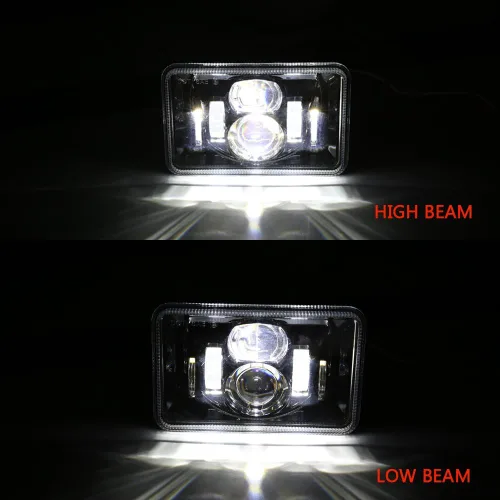Miniatura 8 de XPCTD Faros delanteros LED de 4 x 6 pulgadas, 4 unidades, 60 W, 14400 lúmenes, aprobados por DOT, repuesto para H4651 H4652 H4656 H4666 H6545