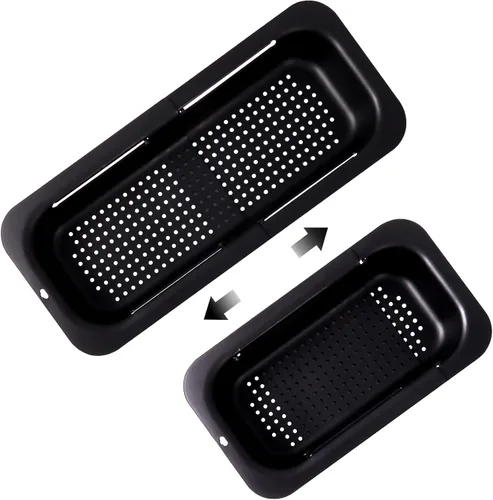 Miniatura 9 de Coladores y coladores plegables para fregadero y coladores de rejilla sobre el fregadero Colador plegable Colador extendible de plástico para frutas