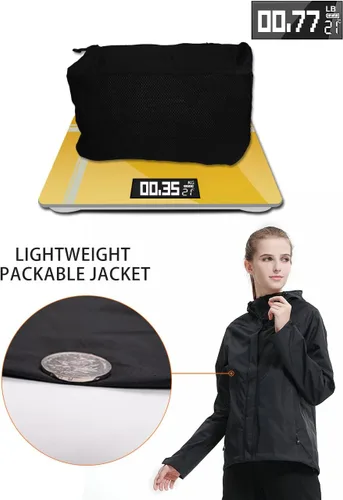 Miniatura 4 de Diamond Candy - Chaqueta de lluvia con capucha para mujer, ligera, impermeable, informal, para exteriores