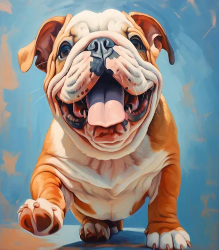 Miniatura 5 de ZMHZMY Pintura por números para adultos, Bulldog inglés, kits de pintura por números, pintura al óleo, lienzo de dibujo para decoración del hogar
