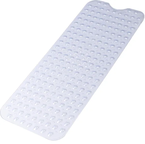 Miniatura 12 de Tapetes para bañera y ducha, tapete de baño antideslizante de 28 x 15 pulgadas, tapete para bañera lavable a máquina con ventosas y orificios