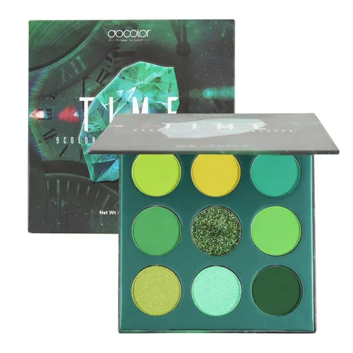 Miniatura 19 de Docolor Paleta de sombras de ojos de 9 colores, sombras de ojos amarillas, paletas de sombras de piedras preciosas, sombras altamente pigmentadas