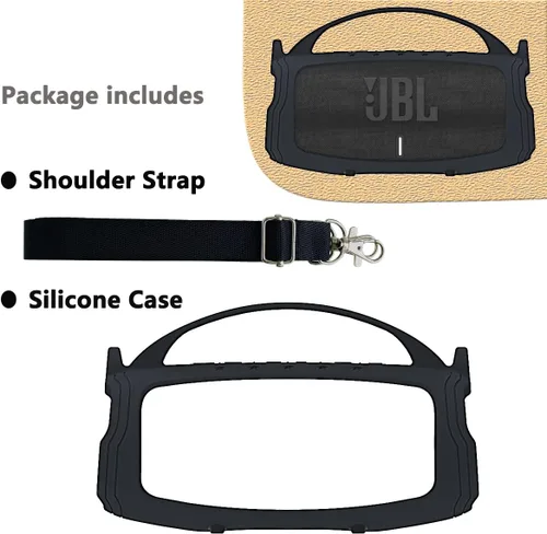 Miniatura 2 de JCHPINE Funda de Silicona para Altavoz Bluetooth Portátil JBL Charge 5, Soporte de Piel Protectora para Accesorios de Altavoz JBL Charge 5