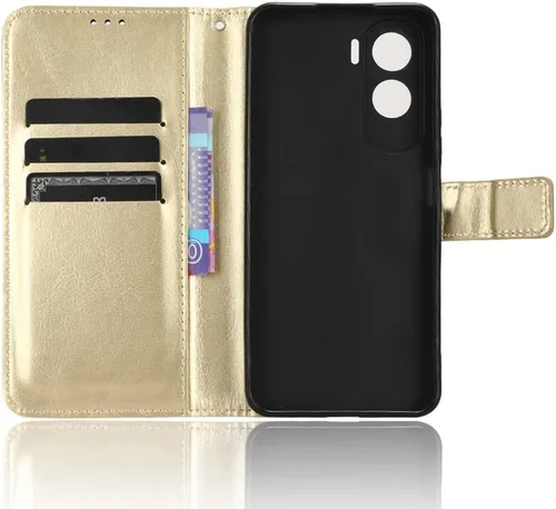 Miniatura 5 de Funda para Honor X50i, funda de cuero con tapa para Honor X50i 5G CRT-AN00 Case Gold Oro