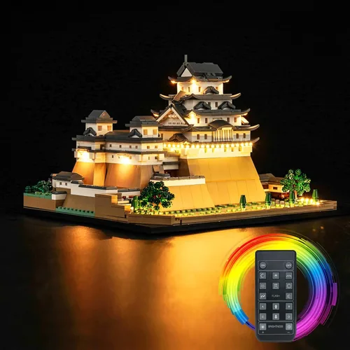Miniatura 6 de Kit de luz LED mejorado para Lego Architecture Landmarks Collection: Himeji Castle Building Set, Compatible con Lego 21060 (Modelo no incluido)