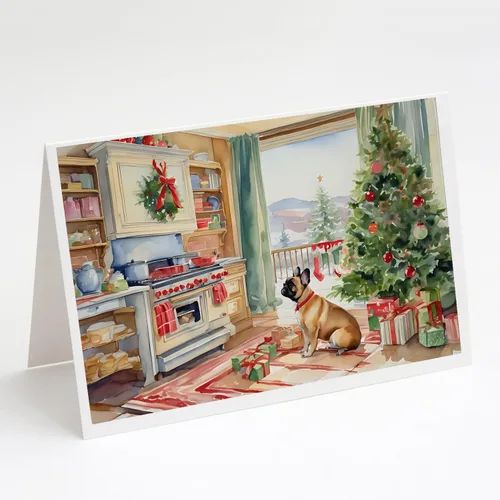 Miniatura 18 de Caroline's Treasures DAC3884GCA7P Paquete de 8 tarjetas en blanco de Navidad con galletas de husky siberiano Tarjetas de felicitación con sobres