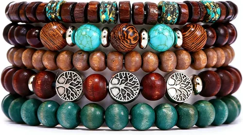 Miniatura 45 de Pulsera Gótica Ajustable de Cuero Trenzado Punk Multicapa de Estilo Grunge, Conjunto de Pulseras Emo con Brazalete de Metal, Envoltura