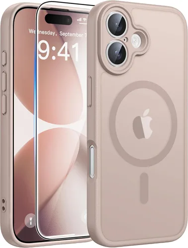 Miniatura 321 de FNTCASE - Funda para iPhone 16 Pro: magnética, mate, translúcida, de grado militar, protectora contra caídas, resistente, fina, duradera y a prueba