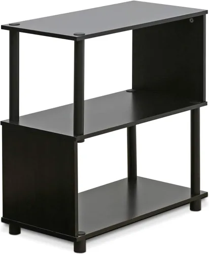 Miniatura 11 de FURINNO Brahms - Estantería de almacenamiento, 3 niveles, roble negro/negro