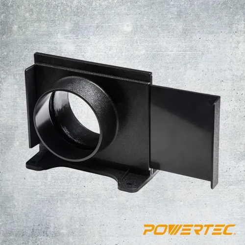 Miniatura 4 de POWERTEC 70357 Puerta de ráfaga de montaje en pared de 4 pulgadas con soporte para colector de polvo, accesorios de recolección de polvo, 1 paquete