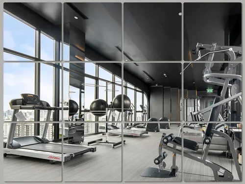 Miniatura 9 de JAMBALAY Espejo de cristal templado para el gimnasio en casa, 2 piezas de 48 x 30 pulgadas, espejos grandes de cuerpo completo HD para baile, yoga
