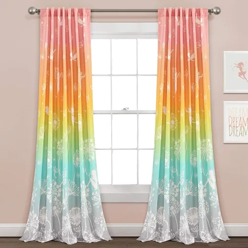 Miniatura 11 de Lush Decor Southwest - Panel de cortina de ventana de cactus llama, par, 52 pulgadas de ancho x 84 pulgadas de largo, azul marino y amarillo